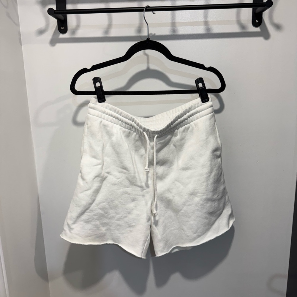 Tna Cozy Boyfriend White Sweat Shorts